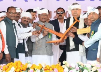 मुख्यमंत्री साय ने किया गैंदसिंह नायक की प्रतिमा का अनावरण