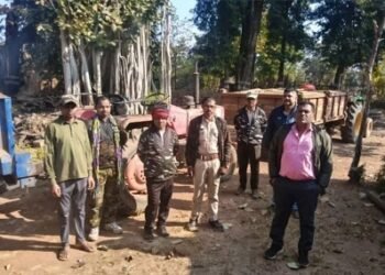 वन विकास निगम ने दो ट्रैक्टर और सागौन की लकड़ी की जब्ती