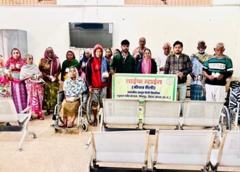 स्नेह सदन वृद्धाश्रम मे निःशुल्क चिकित्सा शिविर का हुआ आयोजन