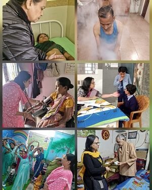 आयुष विभाग द्वारा जिला चिकित्सालय में किया जा रहा आयुष विंग का संचालन