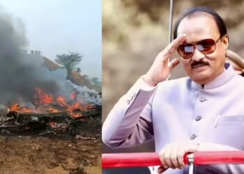 जमीन पर गिरते ही हुआ धमाका, फिर आग और धुआं.. अजीत पवार के प्लेन क्रैश का CCTV फुटेज आया सामने