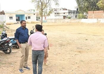 500 सीटर अत्याधुनिक नालंदा परिसर स्थल का कलेक्टर ने किया निरीक्षण