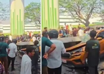 मुंबई के मुलुंड में निर्माणाधीन मेट्रो पिलर का हिस्सा गिरा, चपेट में आईं गाड़ियां-वीडियो