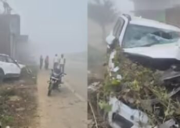 गोरखपुर: दबिश देकर लौट रही पुलिस की गाड़ी पेड़ से जा टकराई, दरोगा की मौत, 5 पुलिसकर्मी घायल