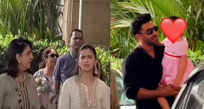 रणबीर कपूर की गोद में राहा, पीछे सासू मां से गप्‍पे लड़ाती दिखी आलिया, लोगों के मजेदार कमेंट्स