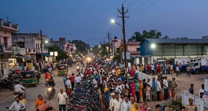 भोपाल में गैस के लिए ‘महायुद्ध’, दुकान खुलने से पहले ही लगी लंबी कतारें, सिलिंडर के लिए घंटों इंतजार