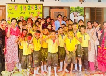 अर्पण पब्लिक स्कूल में मनाई गई हर्बल होली