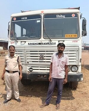 खनिजों के अवैध परिवहन पर की गई कार्रवाई