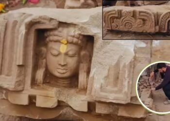 ऋषिकेश के प्राचीन वीरभद्र महादेव मंदिर के पास बन रहा था चबूतरा, मिले मूर्ति के अवशेष; दर्शन को उमड़े लोग