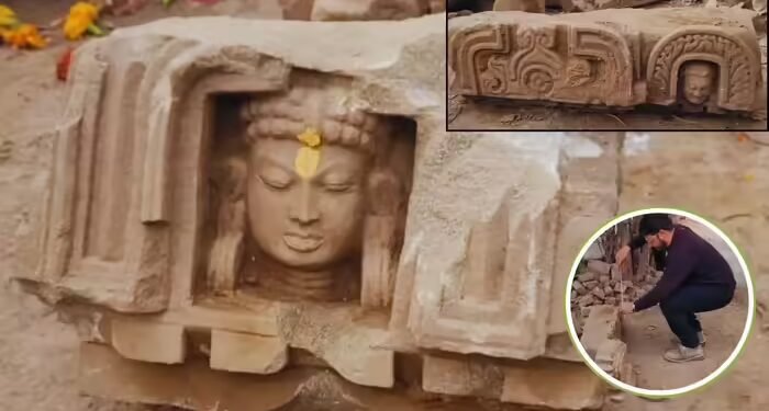 ऋषिकेश के प्राचीन वीरभद्र महादेव मंदिर के पास बन रहा था चबूतरा, मिले मूर्ति के अवशेष; दर्शन को उमड़े लोग