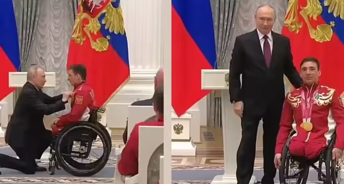गोल्ड मेडलिस्ट के सम्मान में घुटनों पर झुके व्लादिमीर पुतिन, पैरालंपिक 2026 के नायकों का ऑर्डर ऑफ फ्रेंडशिप से भव्य स्वागत