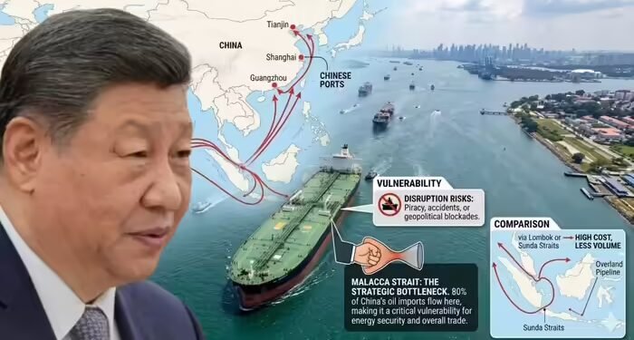 हिंद महासागर में ईरानी युद्धपोत पर हमले से चीन के छूटे पसीने, सच हुआ मलक्का स्ट्रेट का डर, भारत-US का यही प्लान