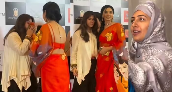 तान्या मित्तल ने राम-सीता प्रिंट वाली साड़ी से पोंछा एकता कपूर का मुंह, वड़ा पाव गर्ल को लताड़ रहे लोग