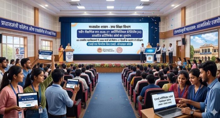 भविष्य की नौकरियों के लिए तैयार होगा MP, 68 महाविद्यालयों में शुरू होंगे AI और फिनटेक सर्टिफिकेट कोर्स