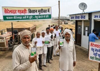 सैटेलाइट के फेर में फंसे किसान, खेत में लहलहा रहा गेहूं, पर कंप्यूटर बता रहा खाली