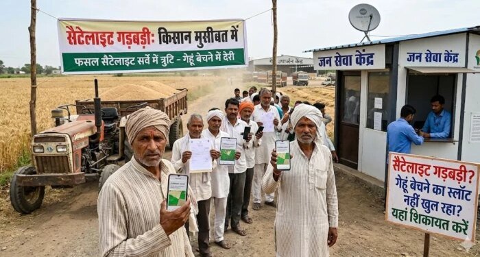 सैटेलाइट के फेर में फंसे किसान, खेत में लहलहा रहा गेहूं, पर कंप्यूटर बता रहा खाली