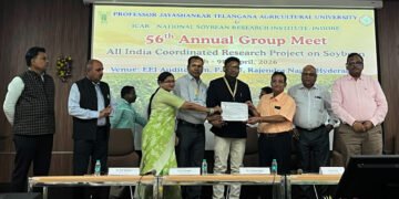 कृषि विश्वविद्यालय, रायपुर को सर्वश्रेष्ठ सोयाबीन अनुसंधान केंद्र का राष्ट्रीय पुरस्कार