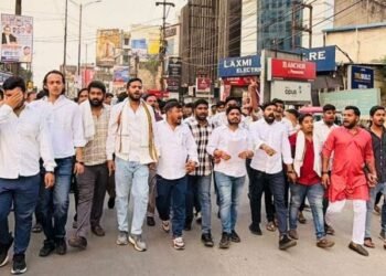 छात्र संघ चुनाव को लेकर NSUI का प्रदर्शन, सरकार पर दमन का आरोप