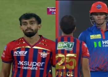 आईपीएल 2026 की पहली लड़ाई! प्रिंस यादव गुस्से में ट्रिस्टन स्टब्स से भिड़े, मैदान पर दिखा हाईवोल्टेज ड्रामा