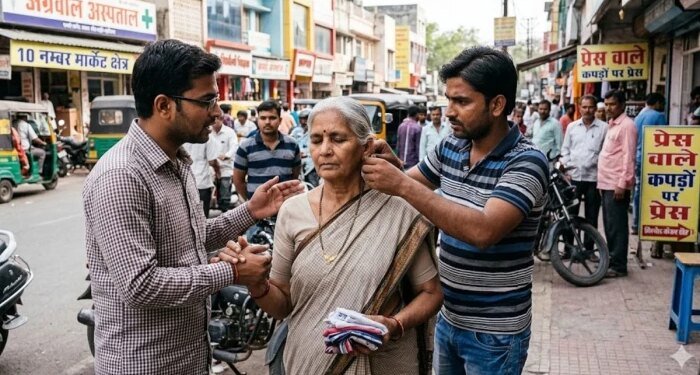 भोपाल के पॉश इलाके में बुजुर्ग महिला से अनोखी ठगी, ‘राम नाम’ का जाप कराया और ले उड़े कान के टॉप्स और मंगलसूत्र