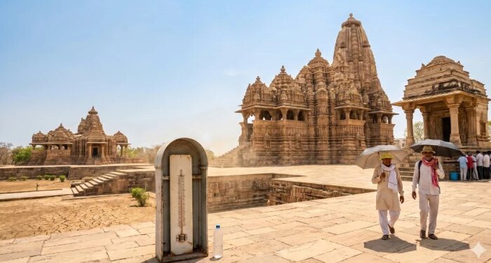 आग उगल रहा आसमान! 46.8 डिग्री के साथ दुनिया का तीसरा सबसे गर्म शहर बना खजुराहो, 30 जिलों में लू का अलर्ट