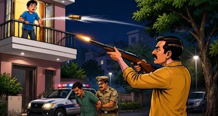 भोपाल में किराया विवाद में बेटे पर पिता ने चलाई गोली, बाल-बाल बची जान
