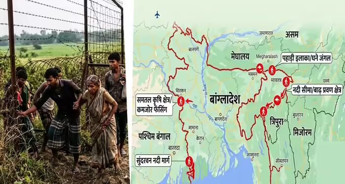 भारत-बांग्लादेश की 4100 KM लंबी सीमा में कैसे घुसते हैं बांग्लादेशी, चूक या दलालों का जाल? 10 मिनट का ‘गेम’
