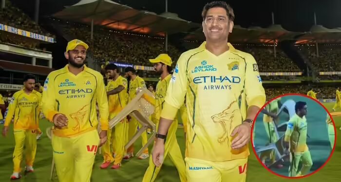 एमएस धोनी कुर्सी उठाकर जा रहे थे, फिर उर्विल पटेल ने जो किया, उसे ही संस्कार कहते हैं