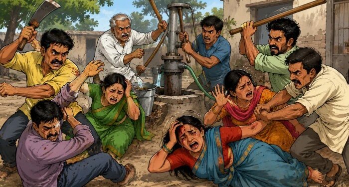 भोपाल में बोरवेल के पानी पर खूनी संघर्ष; दो परिवारों में चली कुल्हाड़ी और लाठियां, आठ घायल