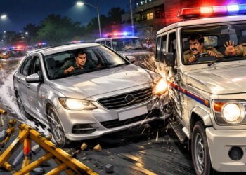 भोपाल में 2 किलोमीटर तक चली पुलिस-चोर की ‘रेस’; घेराबंदी तोड़ ASI की गाड़ी को ठोककर भागा तस्कर, नहीं पकड़ सकी पुलिस