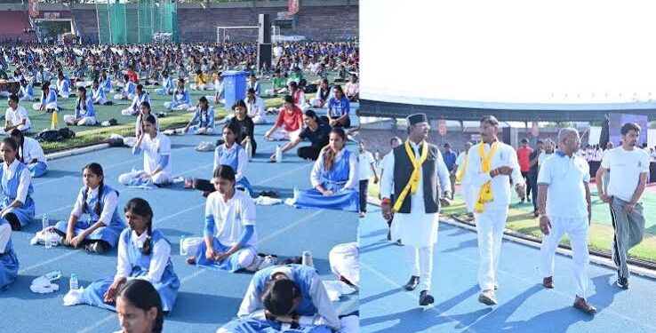 बड़ा तालाब से टीटी नगर तक गूंजा योग का संदेश:युवाओं ने लिया फिट इंडिया का संकल्प