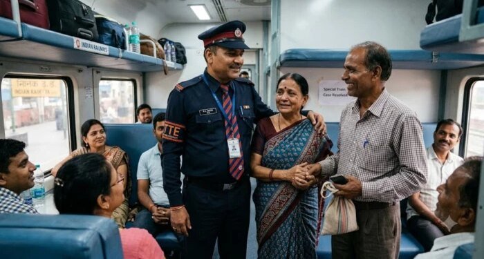 रेलवे टीटीई की सजगता से बची महिला यात्री की जान, स्पेशल ट्रेन में संवेदनशीलता दिखाकर परिजनों से मिलाया
