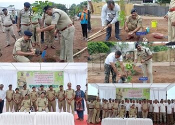सेक्टर 6 पुलिस लाइन में लौह पुरुष सरदार वल्लभभाई पटेल की जयंती पर हुआ पौध रोपण