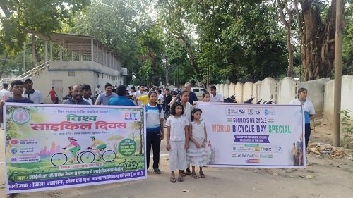 विश्व साइकिल दिवस पर स्वस्थ जीवन व पर्यावरण संरक्षण का संदेश देती साइकिल रैली संपन्न