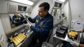 प्लेन के टॉयलेट स्पीकर से 4 करोड़ का सोना जब्त:दो थैलियों में 24 सोने के बिस्कुट मिले, दुबई से अहमदाबाद पहुंची थी फ्लाइट