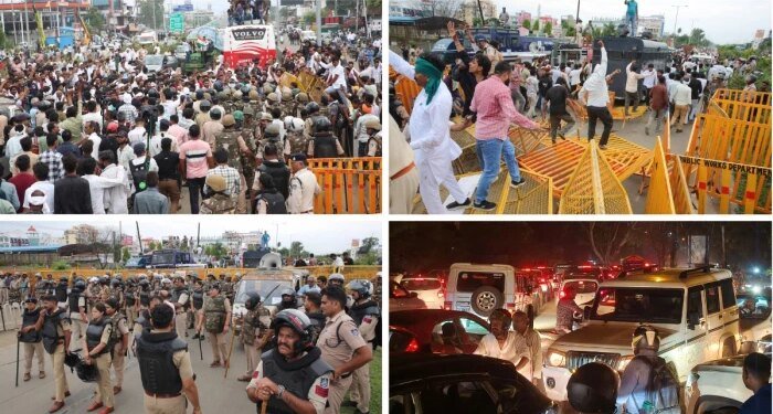 भोपाल की सड़काें पर 6 घंटे ‘त्राही-त्राही’: किसान आंदोलन में बैरिकेड्स टूटे, 150 कॉलोनियां ब्लॉक; पुलिस सिस्टम हुआ फेल