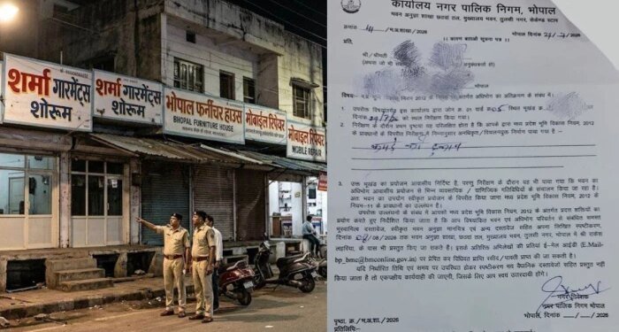 भोपाल में अवैध दुकानों पर कार्रवाई सिर्फ दिखावा! नगर निगम के नोटिसों में बड़ा झोल, बिना नाम और तारीख के बांट दिए नोटिस