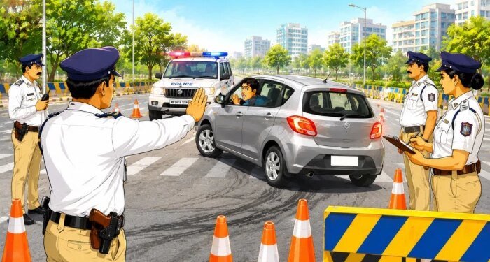 भोपाल में चेकिंग देखकर भागने वाले सावधान : यू-टर्न लिया या रॉन्ग साइड निकले तो खैर नहीं, शहर के 13 पॉइंट्स पर ACP संभालेंगे कमान