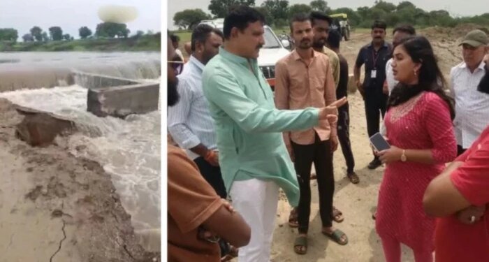 पहली बारिश में बहा 2.18 करोड़ का सिरोंज बैराज, तीन इंजीनियर निलंबित, जांच में खुलीं बड़ी खामियां