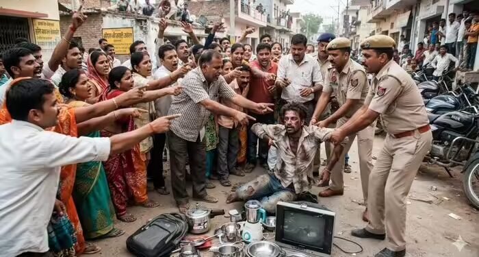 जिस घर से किया चोरी, उसी के मालिक को सामान बेचने पहुंचा चोर; भीड़ ने जमकर पिटाई के बाद पुलिस को सौंपा
