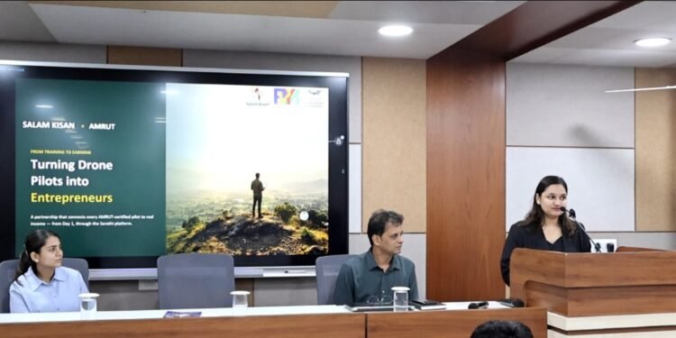 ड्रोन आधारित प्रिसिजन एग्रीकल्चर को मिलेगी नई गति; सलाम किसान और AMRUT ड्रोन मिशन की रणनीतिक साझेदारी