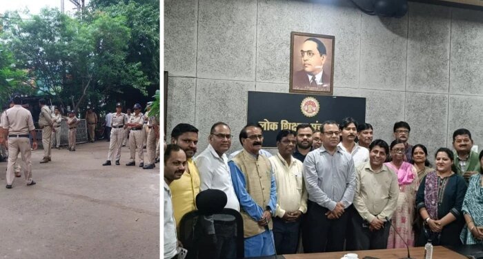 भोपाल में DPI आयुक्त के चैंबर में घुसे चयनित अभ्यर्थी; दफ्तर के बाहर पुलिस तैनात, कर्मचारियों ने 2 घंटे बंद रखा काम