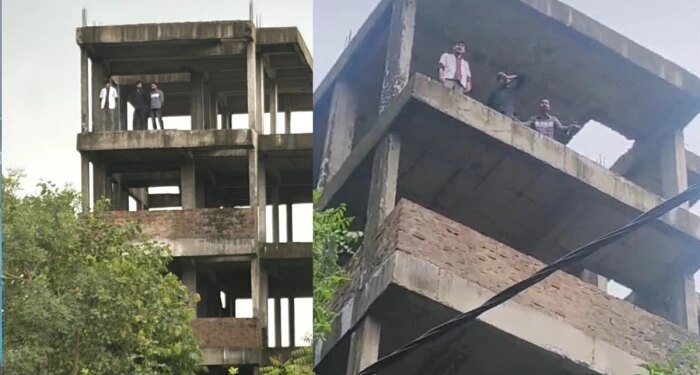 भोपाल में नर्सिंग छात्रों का प्रदर्शन उग्र, तीन छात्र बिल्डिंग पर चढ़े, रिजल्ट समेत सात मांगों को लेकर अनिश्चितकालीन धरना