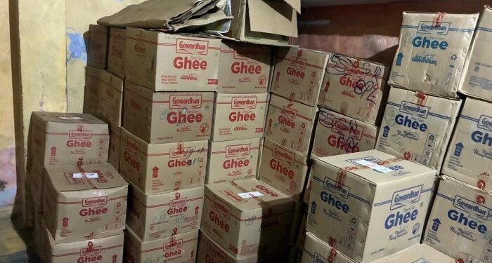 भोपाल में खाद्य विभाग की बड़ी कार्रवाई, मिलावट की आशंका के चलते 12 लाख का घी जब्त, नमूने जांच के लिए भेजे