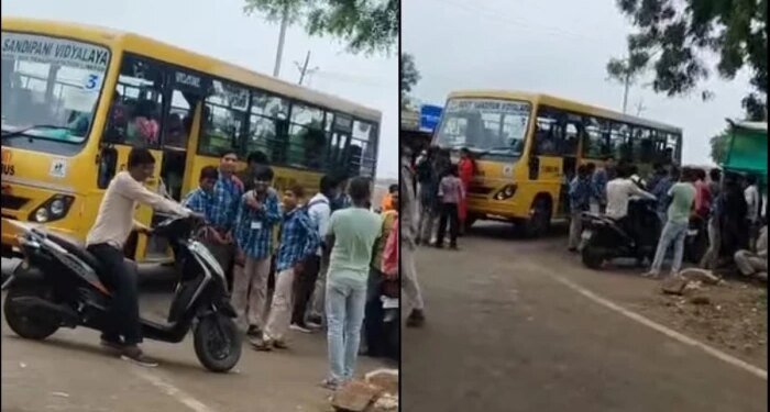 भोपाल में ‘जेन-अल्फा’ का सड़क पर प्रदर्शन, बस न रुकने से नाराज स्कूली बच्चों ने चौराहे पर रोकी बस