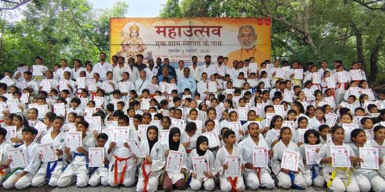 दुर्ग में 200 फुल कॉन्टैक्ट कराते खिलाड़ियों ने दिखाया दम, कलर बेल्ट ग्रेडिंग में शानदार प्रदर्शन