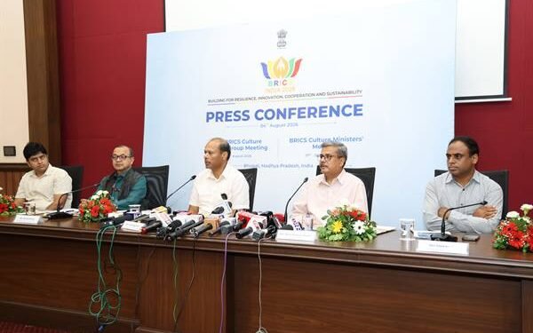 ब्रिक्स संस्कृति कार्य समूह और संस्कृति मंत्रियों की बैठक 5 से 8 अगस्त तक भोपाल में