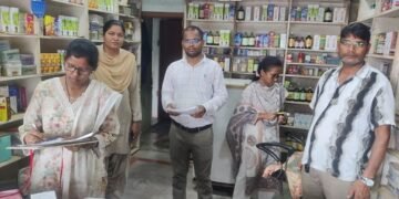 दवाई दुकानों में खाद्य एवं औषधि प्रशासन की जांच