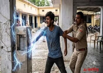 रायपुर के थाने में करंट लगने से युवक की मौत:पानी पीने वाटर कूलर छुआ तो आया करंट की चपेट में, बचाने पहुंचा सिपाही भी झुलसा