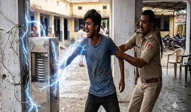 रायपुर के थाने में करंट लगने से युवक की मौत:पानी पीने वाटर कूलर छुआ तो आया करंट की चपेट में, बचाने पहुंचा सिपाही भी झुलसा
